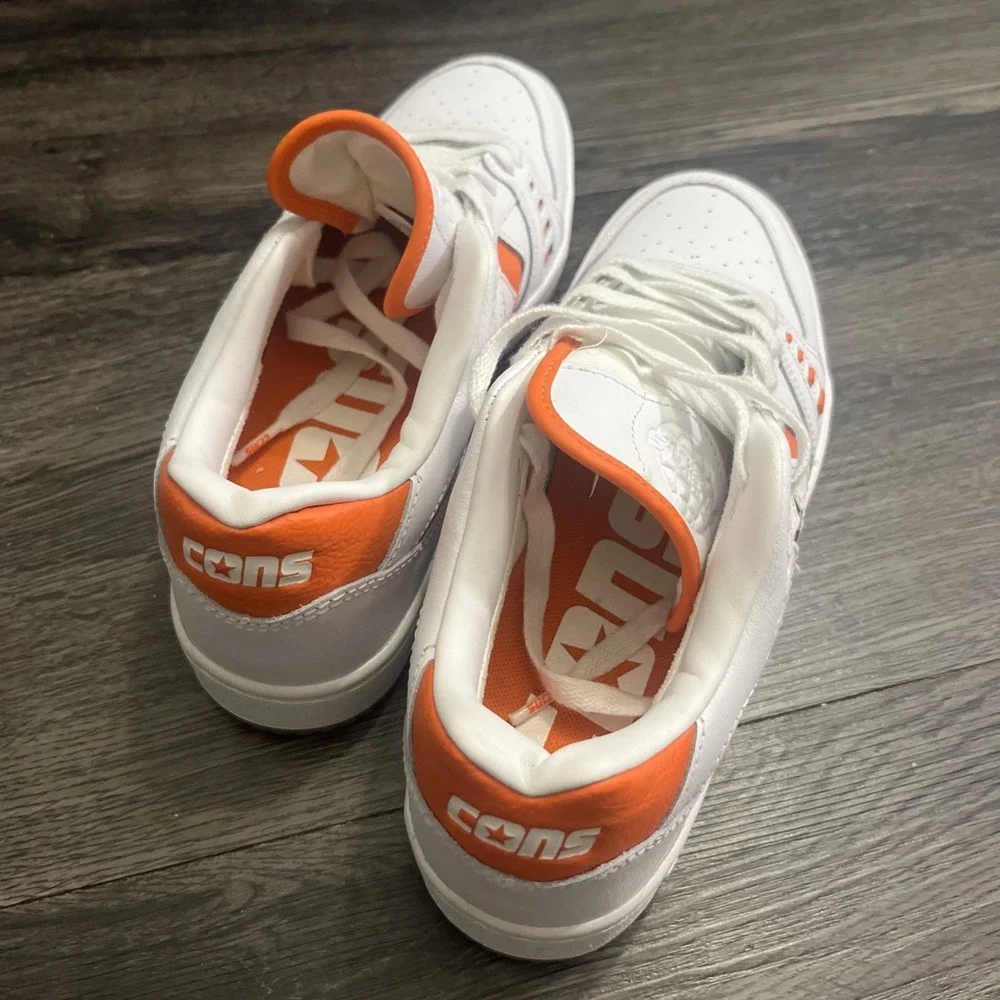 CONVERSE AS-1 PRO SIZE 7.5 man 9woman white ORANGE SHOE ALEXIS SABLONE A08130C